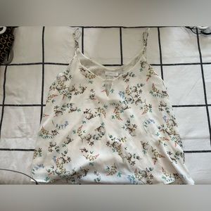 White, flowery tank by Lush